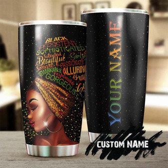 Black Woman Gorgeous Beautiful Hair Personalized Tumblerblack Women Tumbler Birthday Gift Christmas Gift Black Womenbw Present - Thegiftio UK