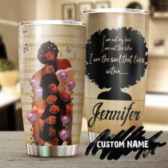 Custom Name Black Woman Tumbler Gift, I Am The Soul That Lives Within Personalized Stainless Steel Tumbler 20oz Tumbler, black Women Tumbler Birthday Gift Christmas Gift Black Women Present - Thegiftio UK