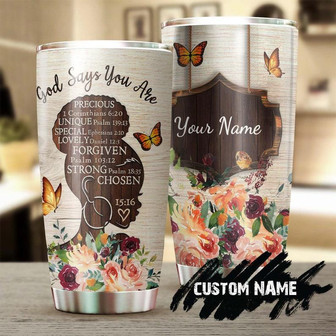 Black Women Bible God Says You Are Precious Personalized Tumblerblack Women Tumbler Birthday Gift Christmas Gift Black Womenbw Present - Thegiftio UK