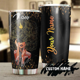 Black Women Wearing Crown Personalized Tumblerblack Women Tumbler Birthday Gift Christmas Gift For Black Womenblack Women Present - Thegiftio UK