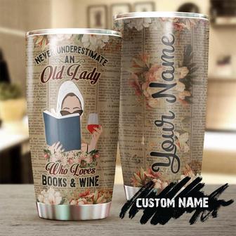 Book Lady Drink Wine Personalized Tumbler Reading Tumbler Book Lover Gift Bookaholic Tumbler Bookworm Gift Gift For Her Gift For Him - Thegiftio