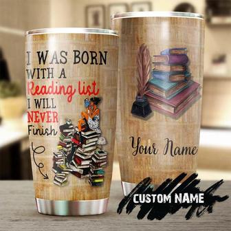 Book Lover Reading List Personalized Tumbler Reading Tumblerbook Lover Gift Bookaholic Tumbler Bookworm Gift Gift For Her Gift For Him - Thegiftio