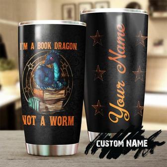 Gift For Her Gift For Him, Book Not Worm Personalized Stainless Steel 20oz Tumbler Reading Tumbler Book Lover Gift Bookaholic Tumbler Bookworm Gift - Thegiftio