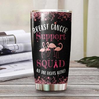 Breast Cancer No One Fights Alone Steel Tumblerbreast Cancer Tumbler Pink Ribbon Tumblercancer Treatment Care Gift Gift For Her - Thegiftio UK