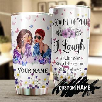 Butterflies Fashion Besties Best Friend Gift Personalized Tumblerbirthday Gift Christmas Gift For Butterfly Lover For Daughter - Thegiftio UK