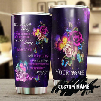 Butterfly Go Through Everything Without Giving Up Butterfly Personalized Tumblerbirthday Gift Christmas Gift For Butterfly Lover For Her - Thegiftio UK
