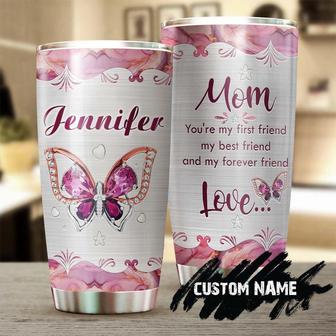 Butterfly Mom My Best Friend My Forever Friend Jewelry Style Personalized Tumblerbirthday Gift Christmas Gift For Butterfly Lover For Her - Thegiftio UK
