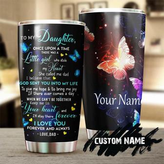 Butterfly To My Daughter Be Amazing Personalized Daughter Tumblerbirthday Gift Christmas Gift For Butterfly Lover For Daughter - Thegiftio UK