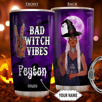 Bwm Bad Witch Vibes Personalized Stainless Steel Tumbler - Thegiftio UK