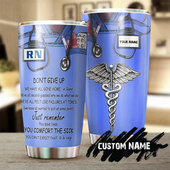 Caduceus Comfort The Sick Personalized Nurse Tumbler Tumblerfunny Nurse Tumblerappreciation Nurse Giftnurse Thank You Giftgift For Nurse - Thegiftio UK