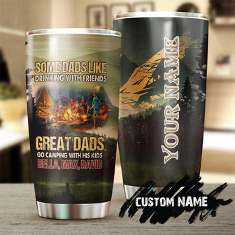 Camping Dad Great Dad Go Camping With His Kids Personalized Tumblerbirthday Christmas Gift Father'S Day Gift For Dad From Son From Daughter - Thegiftio UK