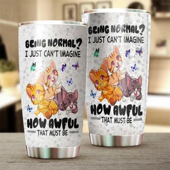 Cat I Cannot Be Normal Tumbler Cat Gift Cat Tumbler Gift For Cat Mom Cat Dad Gift For Cat Lovercat Day Giftknitting Lover Gift - Thegiftio UK