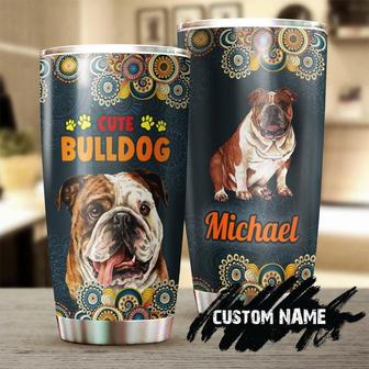 Cute Bulldog Cute Personalized Tumbler Gift For Bulldog Dad For Bulldog Mom Gift For Bulldog Lover Bull Dog Gift Idea - Thegiftio UK