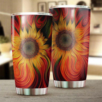 Cute Colorful Sunflower Tumbler Sunflower Tumbler Gift For Sunflower Lover Sunflower Present Gift For Her - Thegiftio UK