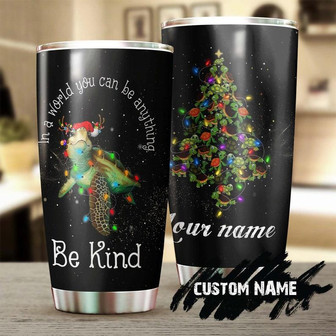 Cute Turtle Christmas Lights Be Kind Definition Personalized Tumblerturtle Presentunique Tumblerbirthday Christmas Gift For Turtle Lover - Thegiftio