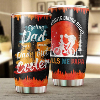 Cycling Dad Dad My Favorite Biking Buddy Calls Me Papabirthday Gift Christmas Gift Father'S Day Gift For Dad From Son From Daughter - Thegiftio UK