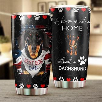 Dachshund Best Dog Dad Personalized Custom Tumbler Father'S Day Gift For Dachshund Dad Gift For Dachshund Lover Dog Gym Lover Gift Idea - Thegiftio UK