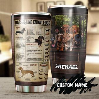 Dachshund Knowledge Window Personalized Custom Tumbler Gift For Dachshund Dad Dachshund Mom Gift For Dachshund Lover Dog Lover Gift - Thegiftio UK