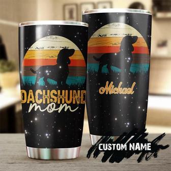 Gift For Dog Mom, Dog Stainless Steel Tumbler 20oz, Dachshund Mother Mommy Personalized Custom Tumbler Mother's Day Gift For Dachshund Mom Gift For Dachshund Lover Dog Lover Gift Idea - Thegiftio UK
