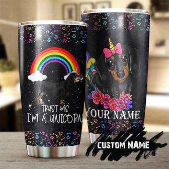 Dachshund Unicorn Cute Funny Personalized Tumbler Gift For Dachshund Dad Dachshund Mom Gift For Dachshund Lover Dog Lover Gift - Thegiftio