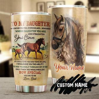 Dad And Daughter Horse How Special You Are To Me Personalized Tumblergift For Horse Lover Ridergift For Daughter From Dad - Thegiftio UK