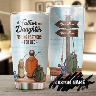 Dad Daughter Fishing Partner For Life Personalized Tumblerbirthday Christmas Father'S Day Gift For Father Dad From Daughter For Fishing Dad - Thegiftio UK