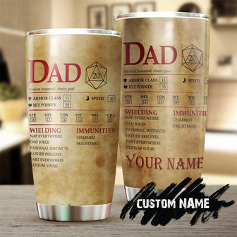 Dad Dna Stats Funny Biology Personalized Tumblerbirthday Gift Christmas Gift Father'S Day Gift For Dad Biology Doctor Dad - Thegiftio