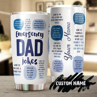 Custom Dad Gift, Dad Jokes Funny Personalized Stainless Steel 20oz Tumbler birthday Gift Christmas Gift Father's Day Gift For Father Dad From Daughter Son Wife Kids - Thegiftio UK