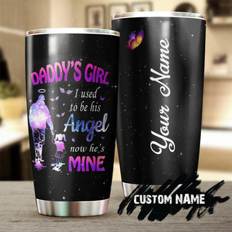 Daddy'S Girl My Father My Angel Personalized Stainless Steel Tumbler Memorial Gift Dad Gift For Her For Daughter - Thegiftio