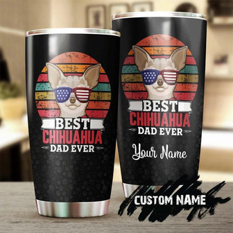 Dear Daddy Chihuahua Love Your Favorite Personalized Tumbler Gift For Chihuahua Dog Dad Gift For Chihuahua Dog Lover - Thegiftio UK