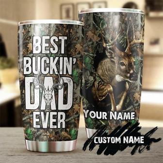 Deer Best Bucking Dad Ever Personalized Tumblerbirthday Christmas Hunting Gift Father'S Day Gift For Dad From Son - Thegiftio UK