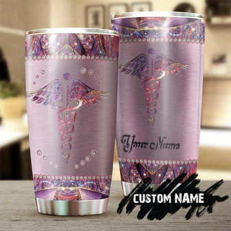 Diamonds Metal Caduceus Personalized Nurse Tumbler Tumblerfunny Nurse Tumblerappreciation Nurse Giftnurse Thank You Giftgift For Doctor - Thegiftio