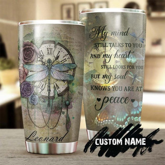 Dragonfly Those We Love Do Not Go Away They Walk Beside Us Clock Vintage Personalized Tumblerbirthday Gift Christmas Gift Memorial Gift - Thegiftio UK