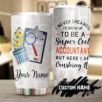 Dream Super Cool Accountant Personalized Tumbler Accountant Present Accountant Tumbler Birthday Gift For Accountant - Thegiftio UK