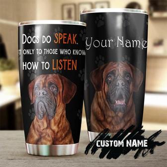 English Mastiff Dogs Do Speak Personalized Tumbler Gift For English Mastiff Mom English Mastiff Dad Gift For English Mastiff Dog Lover - Thegiftio UK