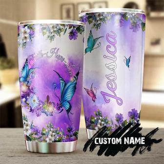 Faith Hope Love Butterfly Floral Flawless Personalized Tumblerbirthday Christmas Gift For Jesus Catholic Christians - Thegiftio