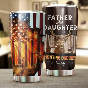 Father And Daughter Hunting Buddies For Life Personalized Tumblerbirthday Christmas Gift Father'S Day Gift For Father For Daughter - Thegiftio UK