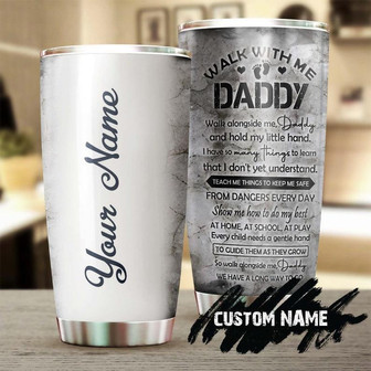 Father And Son Teach Me How To Do My Best Personalized Tumblerdad Tumblerbirthday Christmas Gift Father'S Day Gift For Dad From Son - Thegiftio UK