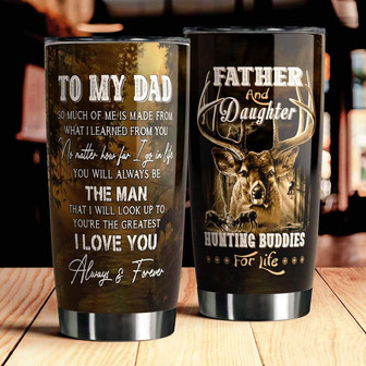 Father & Daughter Hunting Buddies For Life Tumbler - Thegiftio UK