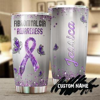 Fibromyalgia Butterfly Personalized Tumblerbirthday Gift Christmas Gift For Butterfly Lover For Her - Thegiftio UK