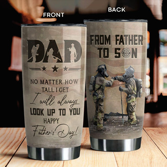 Firefighter From Father To Son Tumbler - Thegiftio UK