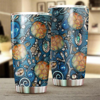 Flawless Turtle Pearl Jewelry Style Stainless Steel Tumbler Turtle Present Unique Tumbler Birthday Gift Christmas Gift For Turtle Lover - Thegiftio UK