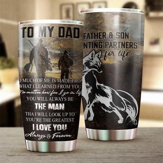 Fox To My Dad Son Hunting Partner For Life Tumblerbirthday Gift Christmas Gift Father'S Day Gift For Dad From Son - Thegiftio UK