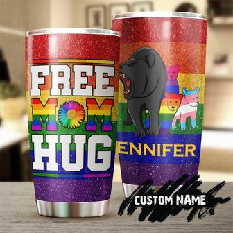 Free Mom Hugs Bear Personalized Tumblerbirthday Gift Christmas Gift Mother'S Day Gift For Mom From Son Daughter - Thegiftio UK