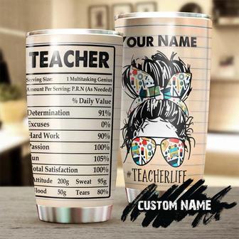 Funny Teacher Life Facts Personalized Tumbler Teacher Tumbler Appreciation Gift Teacher Thank You Gift Counselor Gift Gift For Teacher - Thegiftio UK
