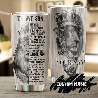 Gift For Son Lion I Love You Without Conditions Personalized Tumblerunique Meaningful Birthday Gift Christmas Gift Day For Son From Mom - Thegiftio UK