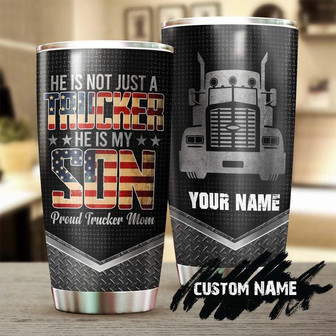 Gift From Mom Trucker He Is My Son Personalized Tumblerunique Meaningful Birthday Gift Christmas Gift Day For Trucker Son From Mom - Thegiftio UK