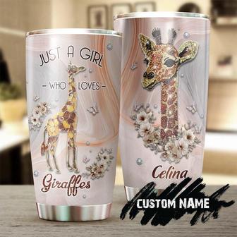 Giraffe Jewelry Style Just A Girl Who Loves Giraffe Personalized Tumblergift For Giraffe Loverbirthday Gift Christmas Gift For Her Him - Thegiftio UK