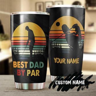 Custom Gift For Dad, Golf Best Dad By Par Stainless Steel 20oz Tumbler, Birthday Christmas Gift Father's Day Gift For Father Golf Lover From Son Daughter - Thegiftio UK