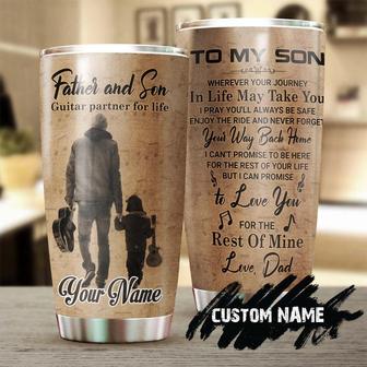 Guitar Father To Son I Love You For The Rest Of My Life Personalized Tumblerbirthday Christmas Gift Father'S Day Gift For Son From Dad - Thegiftio UK